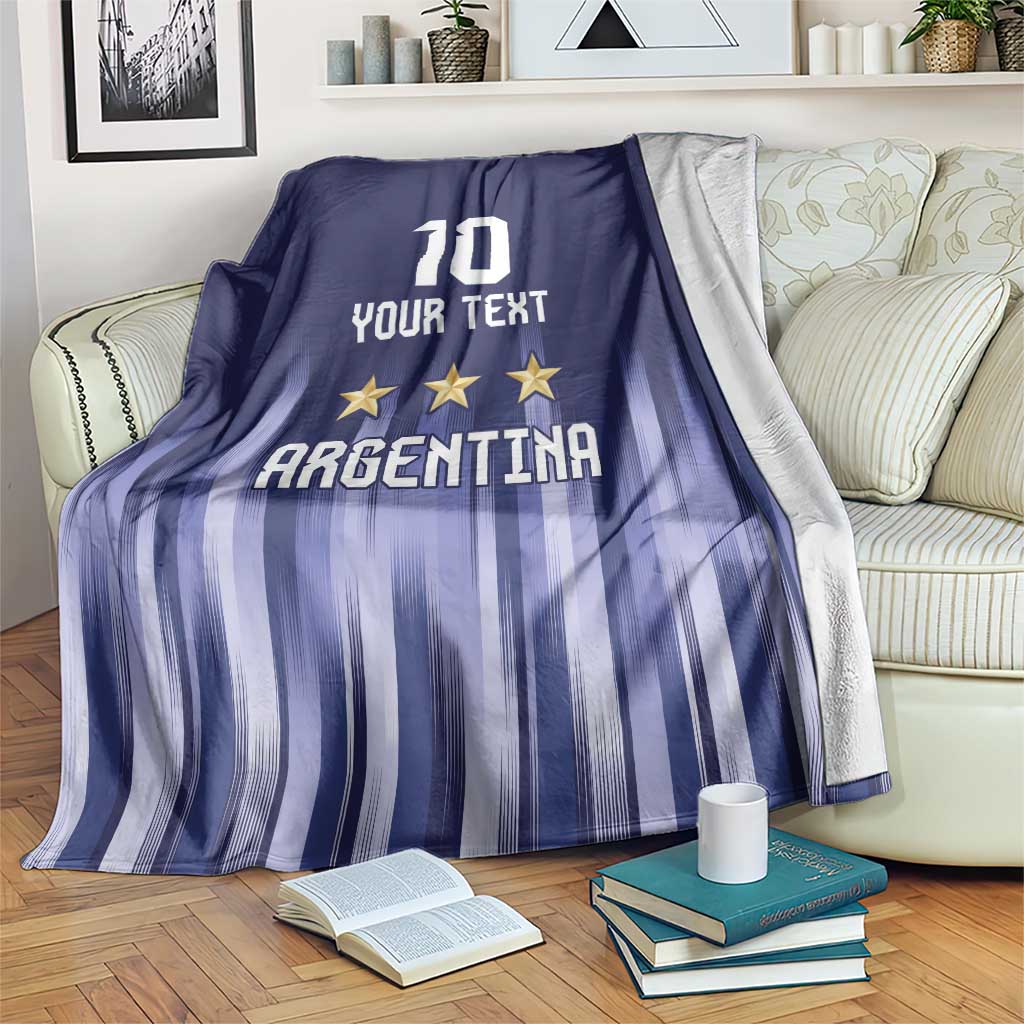 Argentina Football Custom Blanket Vamos La Albiceleste Vintage
