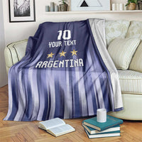 Argentina Football Custom Blanket Vamos La Albiceleste Vintage