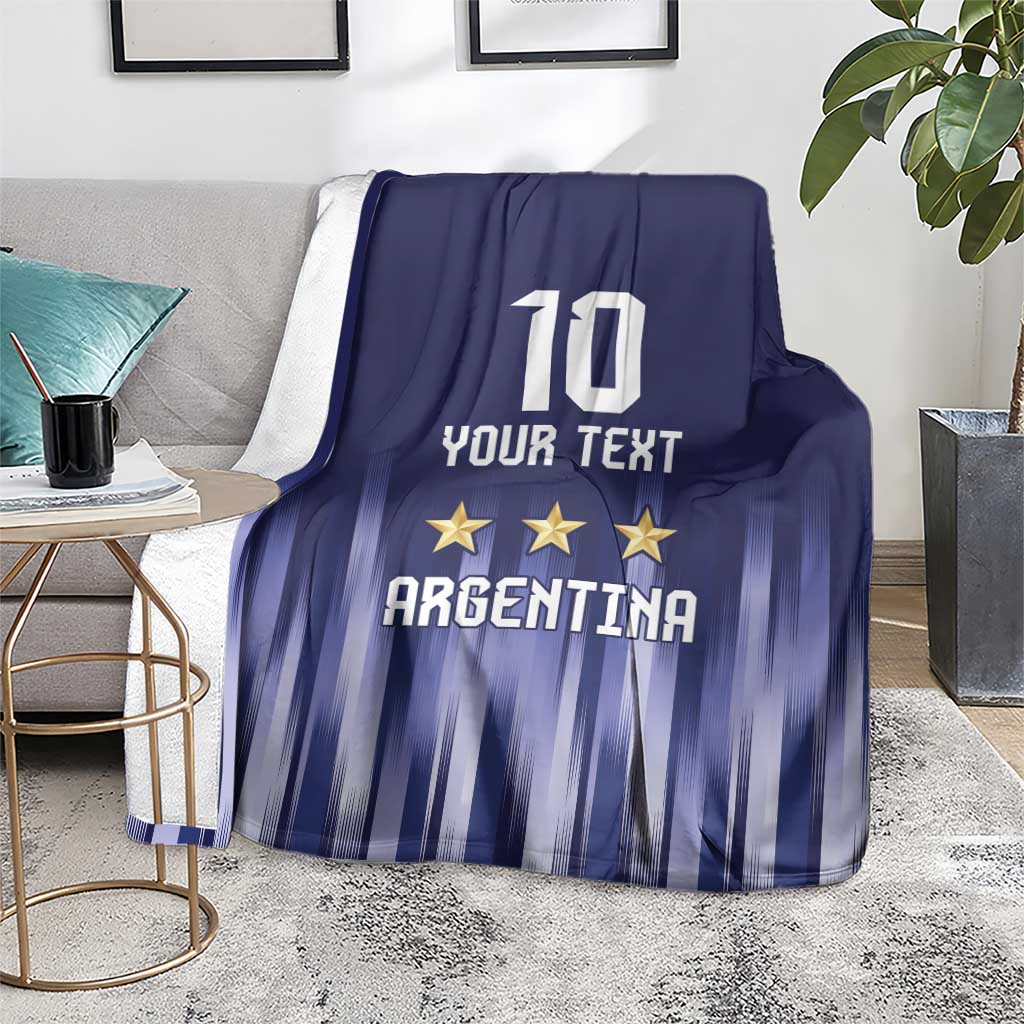 Argentina Football Custom Blanket Vamos La Albiceleste Vintage