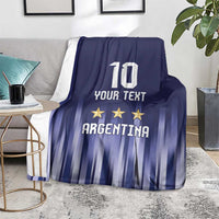 Argentina Football Custom Blanket Vamos La Albiceleste Vintage