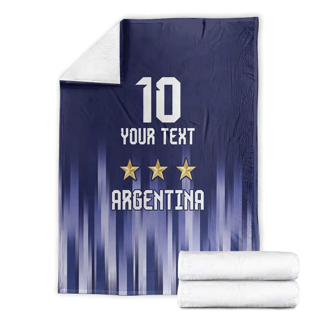 Argentina Football Custom Blanket Vamos La Albiceleste Vintage