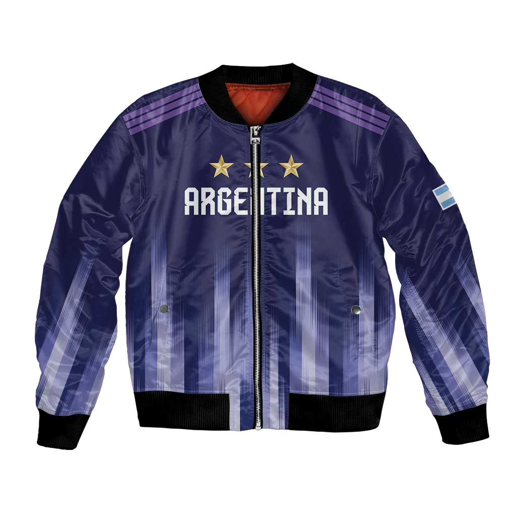 Argentina Football Custom Bomber Jacket Vamos La Albiceleste Vintage