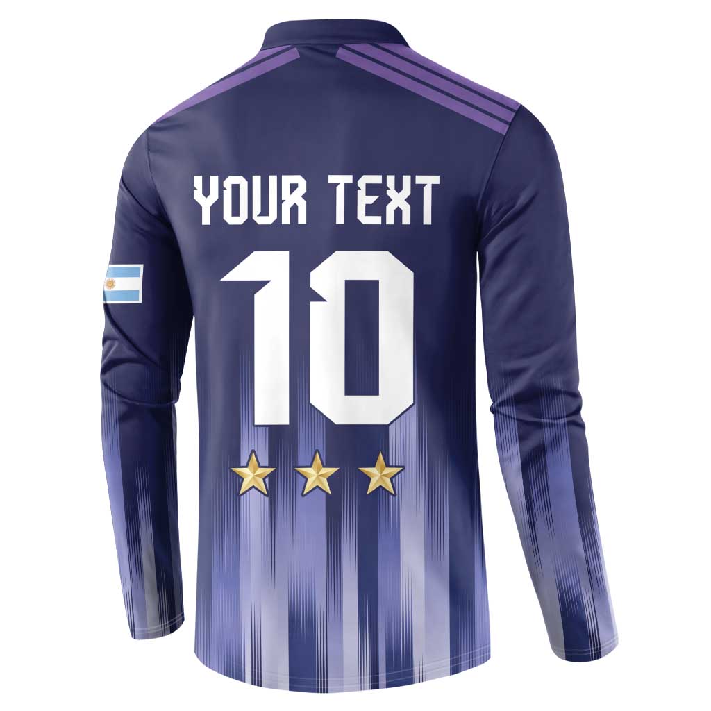Argentina Football Custom Button Sweatshirt Vamos La Albiceleste Vintage