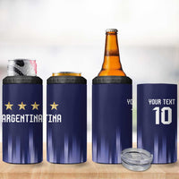 Argentina Football Custom 4 in 1 Can Cooler Tumbler Vamos La Albiceleste Vintage