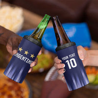 Argentina Football Custom 4 in 1 Can Cooler Tumbler Vamos La Albiceleste Vintage