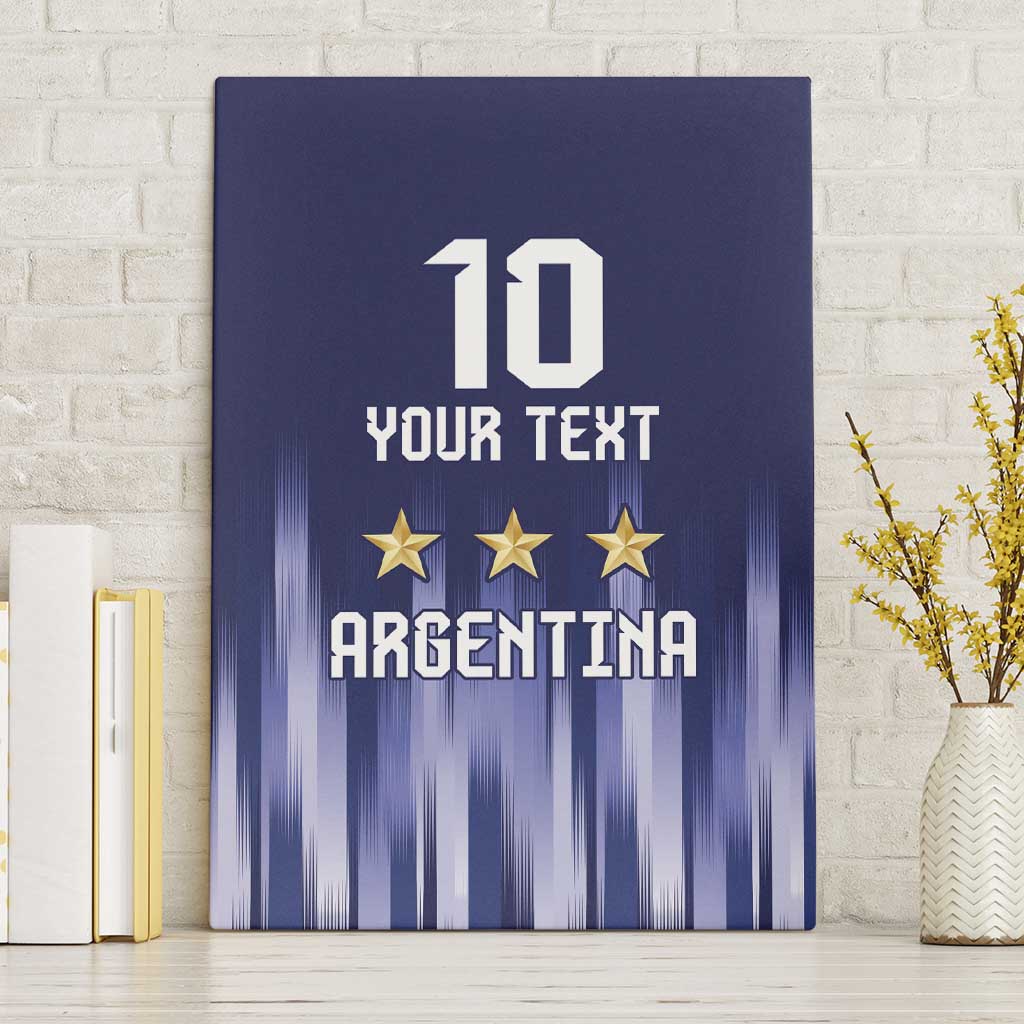 Argentina Football Custom Canvas Wall Art Vamos La Albiceleste Vintage