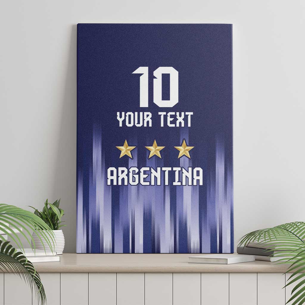 Argentina Football Custom Canvas Wall Art Vamos La Albiceleste Vintage