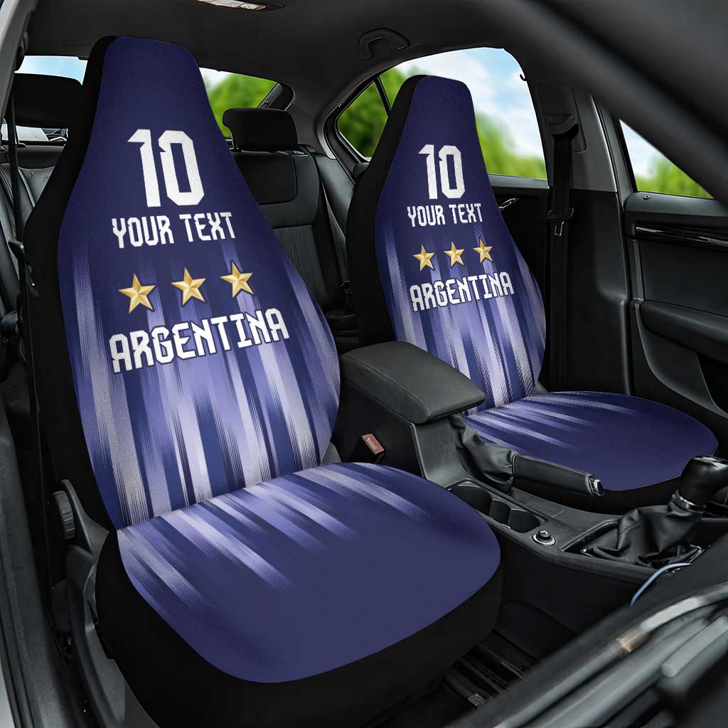 Argentina Football Custom Car Seat Cover Vamos La Albiceleste Vintage