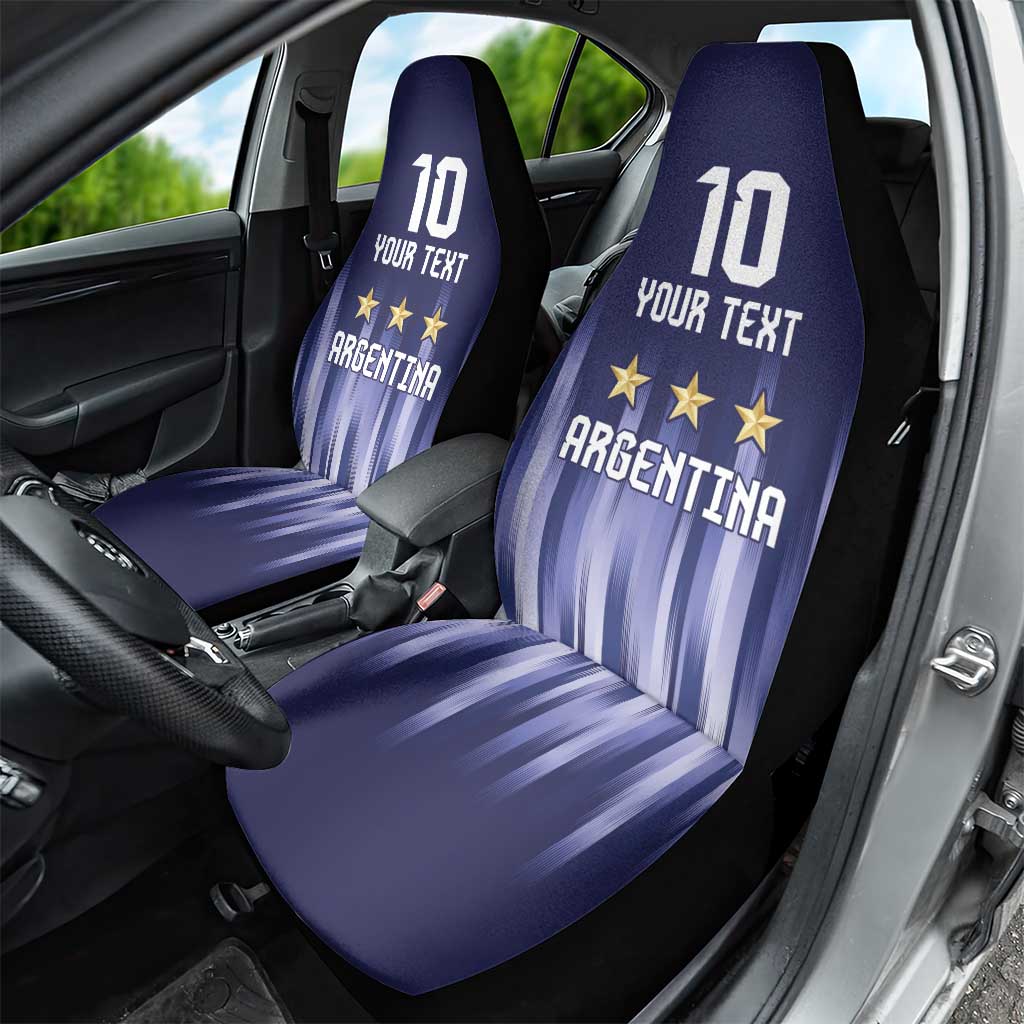 Argentina Football Custom Car Seat Cover Vamos La Albiceleste Vintage