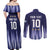 Argentina Football Custom Couples Matching Off Shoulder Maxi Dress and Long Sleeve Button Shirt Vamos La Albiceleste Vintage