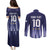 Argentina Football Custom Couples Matching Puletasi and Long Sleeve Button Shirt Vamos La Albiceleste Vintage