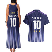 Argentina Football Custom Couples Matching Tank Maxi Dress and Hawaiian Shirt Vamos La Albiceleste Vintage