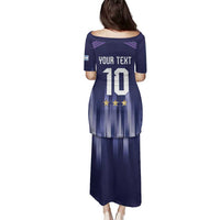 Argentina Football Custom Family Matching Puletasi and Hawaiian Shirt Vamos La Albiceleste Vintage