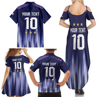 Argentina Football Custom Family Matching Summer Maxi Dress and Hawaiian Shirt Vamos La Albiceleste Vintage
