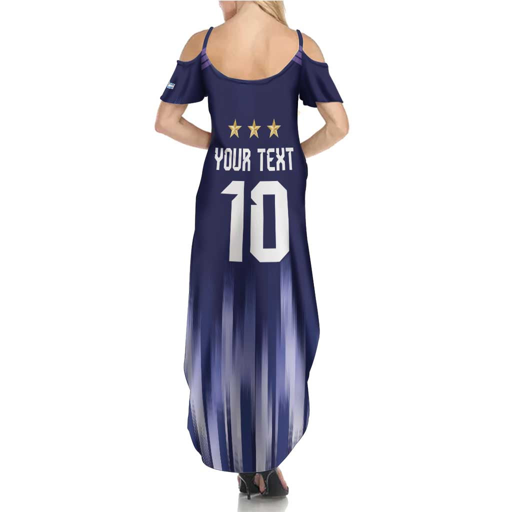 Argentina Football Custom Family Matching Summer Maxi Dress and Hawaiian Shirt Vamos La Albiceleste Vintage