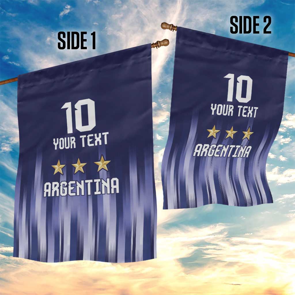 Argentina Football Custom Garden Flag Vamos La Albiceleste Vintage