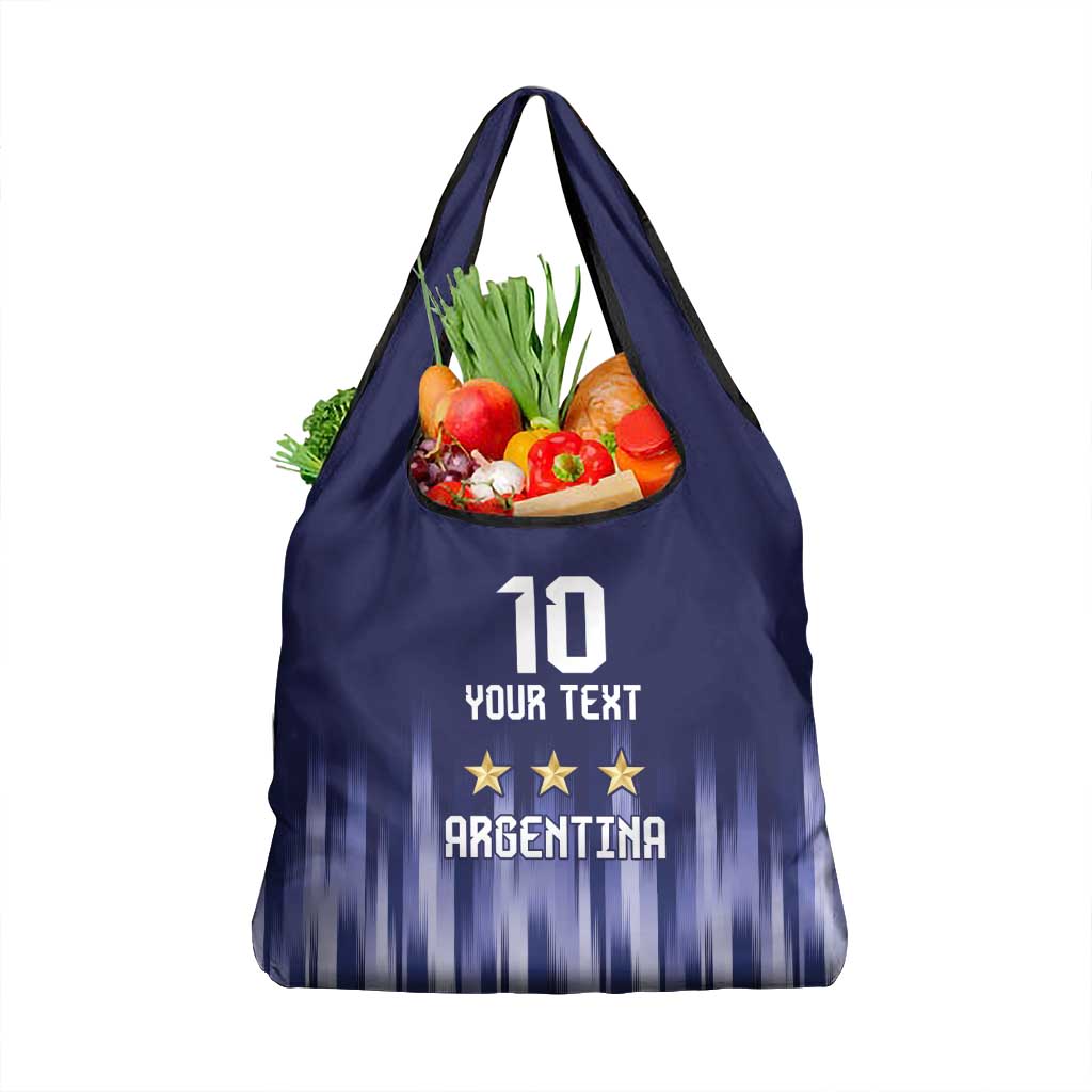 Argentina Football Custom Grocery Bag Vamos La Albiceleste Vintage