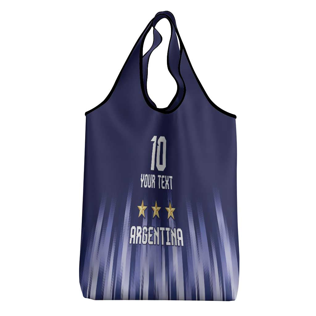 Argentina Football Custom Grocery Bag Vamos La Albiceleste Vintage