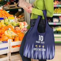 Argentina Football Custom Grocery Bag Vamos La Albiceleste Vintage