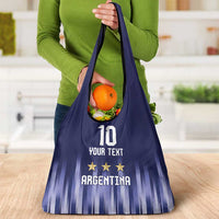 Argentina Football Custom Grocery Bag Vamos La Albiceleste Vintage