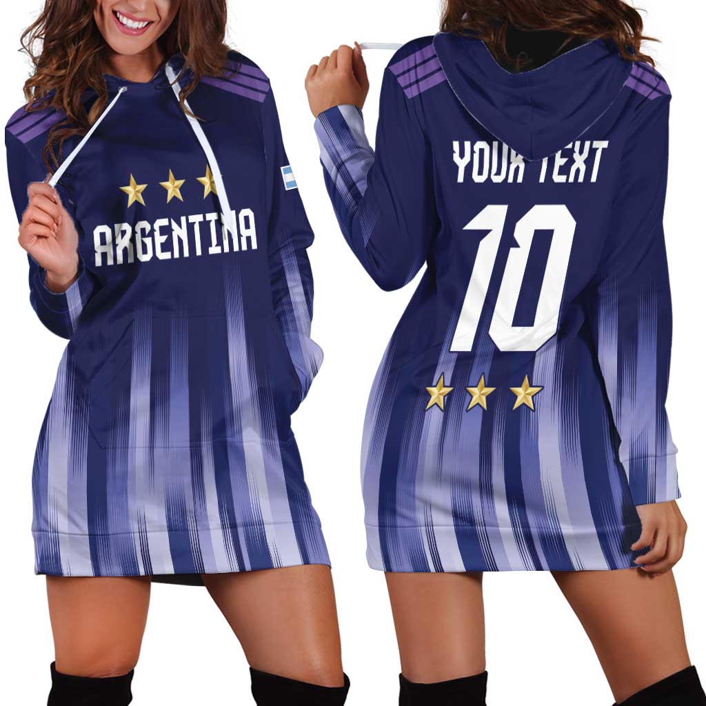Argentina Football Custom Hoodie Dress Vamos La Albiceleste Vintage