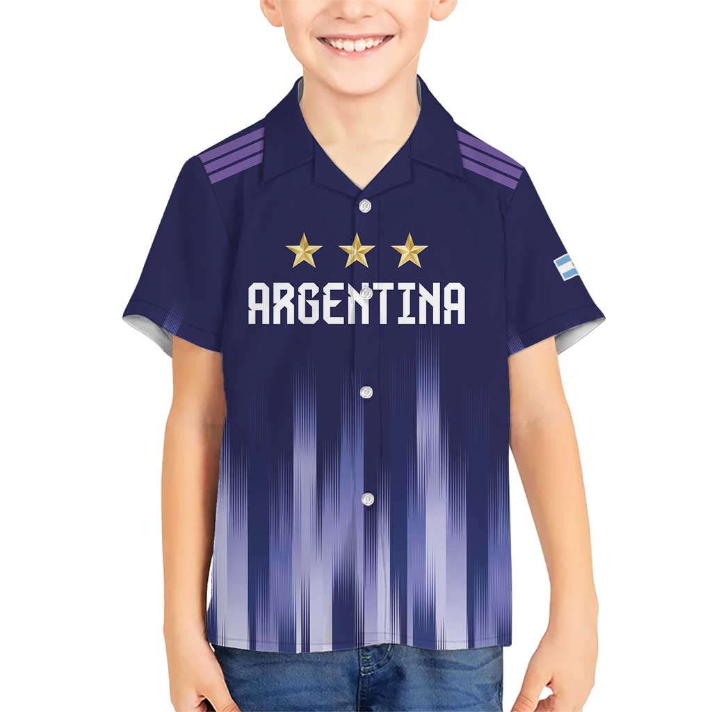 Argentina Football Custom Kid Hawaiian Shirt Vamos La Albiceleste Vintage