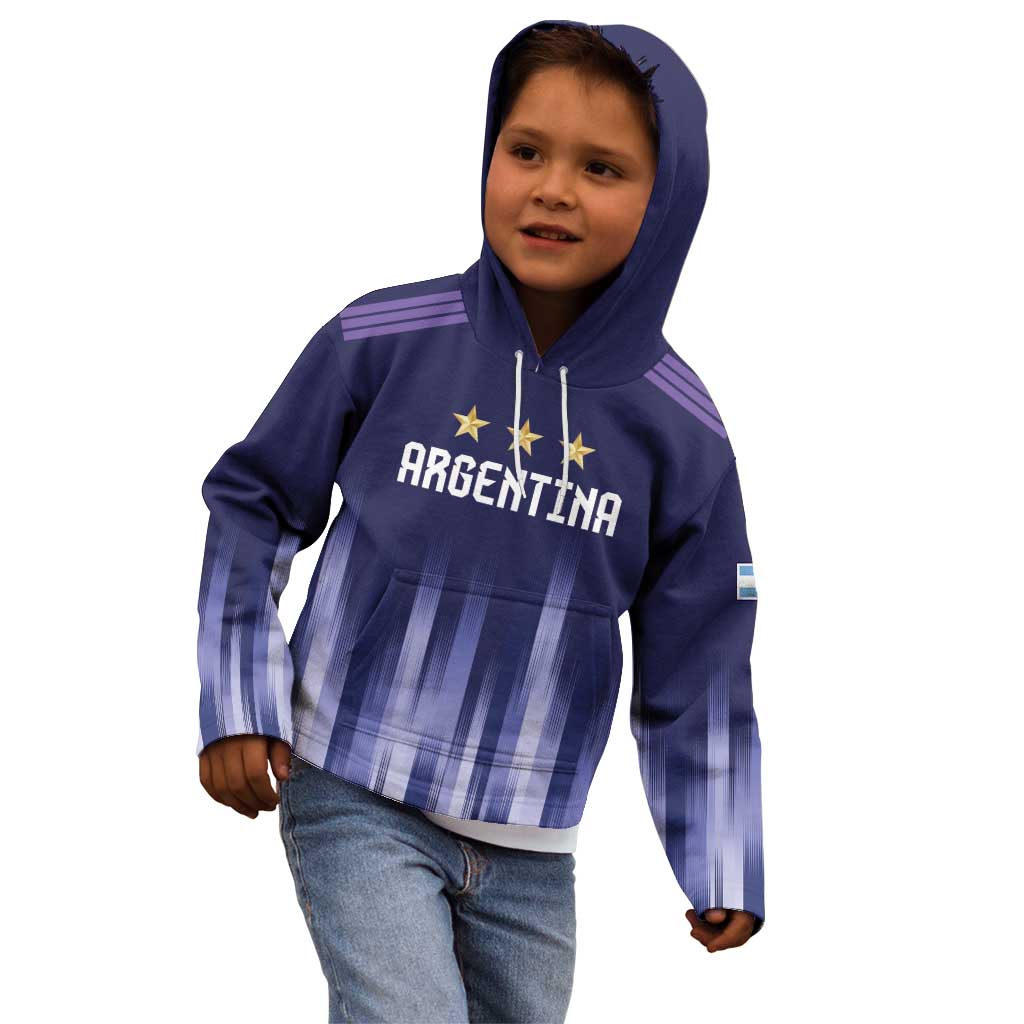 Argentina Football Custom Kid Hoodie Vamos La Albiceleste Vintage