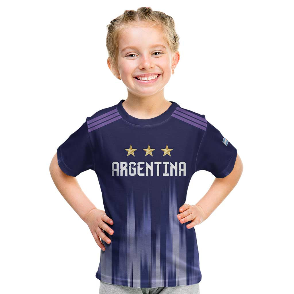 Argentina Football Custom Kid T Shirt Vamos La Albiceleste Vintage