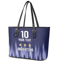 Argentina Football Custom Leather Tote Bag Vamos La Albiceleste Vintage