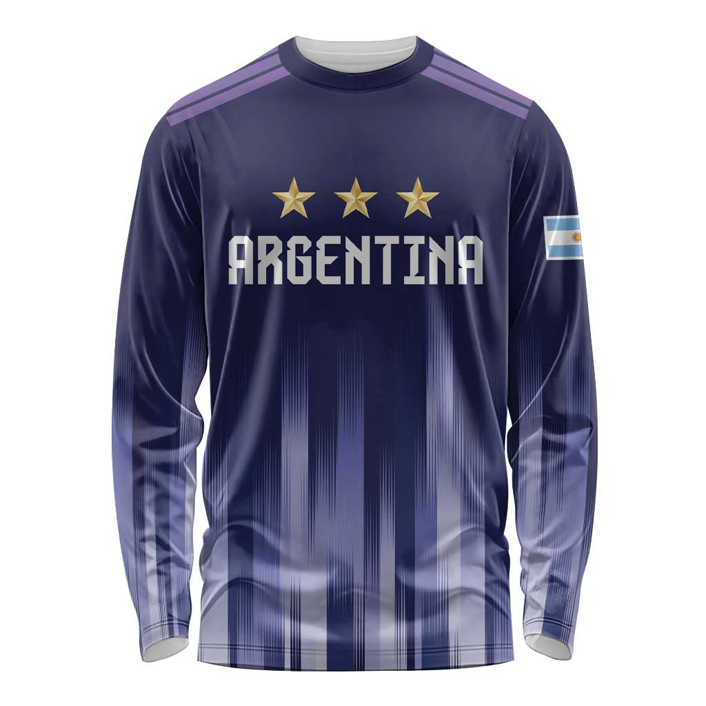 Argentina Football Custom Long Sleeve Shirt Vamos La Albiceleste Vintage