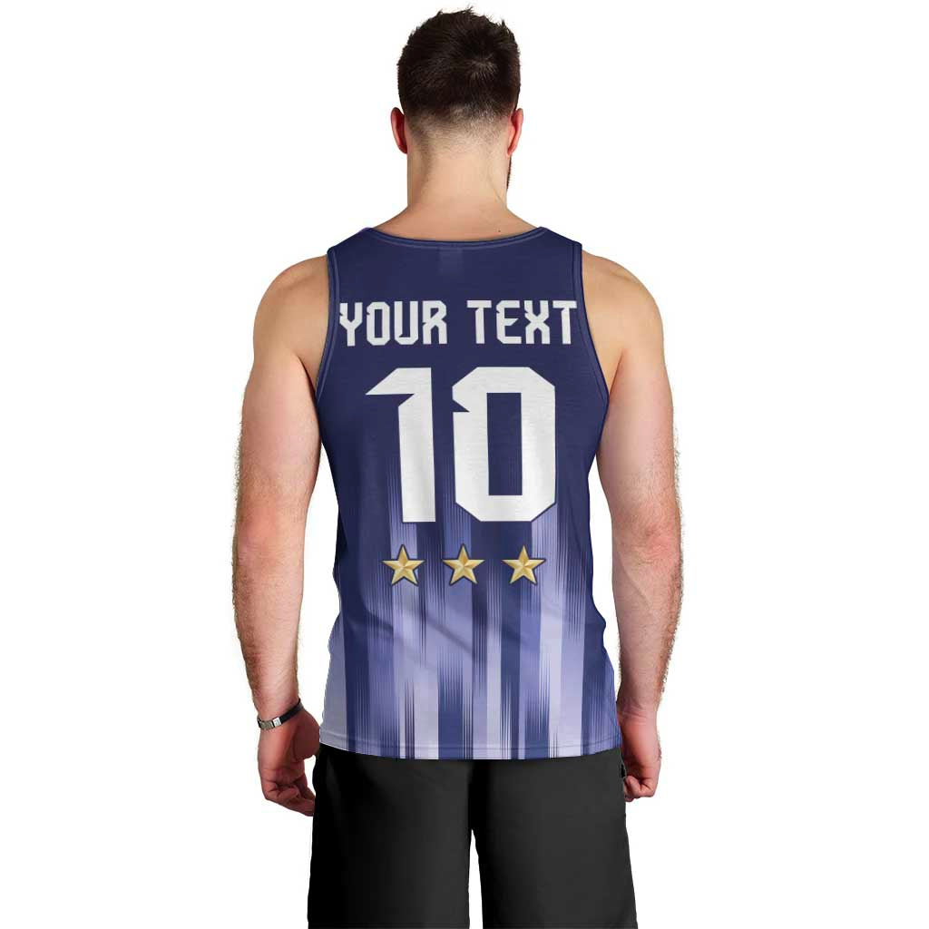 Argentina Football Custom Men Tank Top Vamos La Albiceleste Vintage