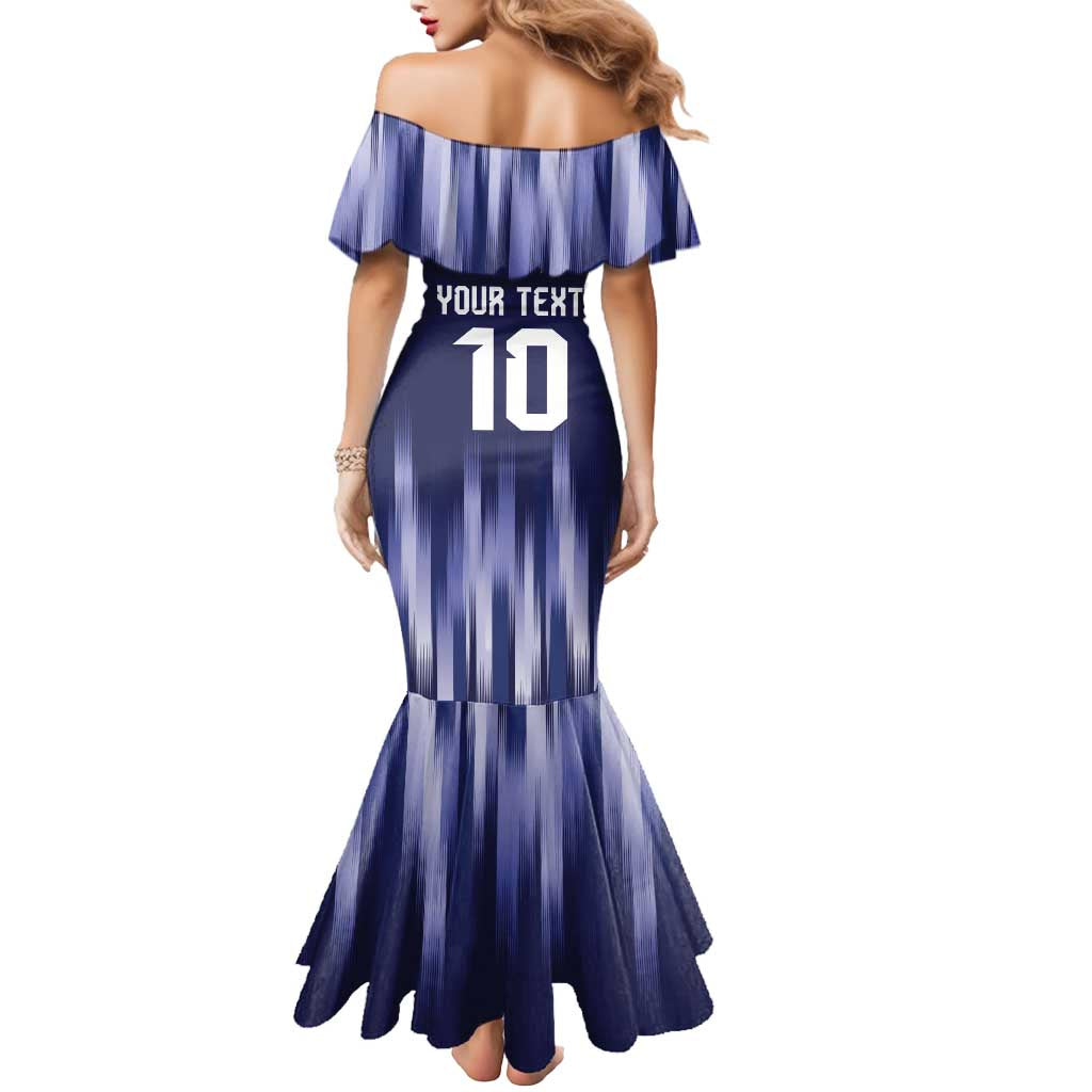 Argentina Football Custom Mermaid Dress Vamos La Albiceleste Vintage