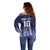 Argentina Football Custom Off Shoulder Sweater Vamos La Albiceleste Vintage