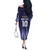 Argentina Football Custom Off The Shoulder Long Sleeve Dress Vamos La Albiceleste Vintage