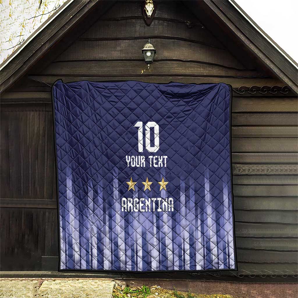 Argentina Football Custom Quilt Vamos La Albiceleste Vintage