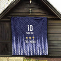 Argentina Football Custom Quilt Vamos La Albiceleste Vintage
