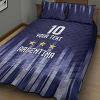 Argentina Football Custom Quilt Bed Set Vamos La Albiceleste Vintage