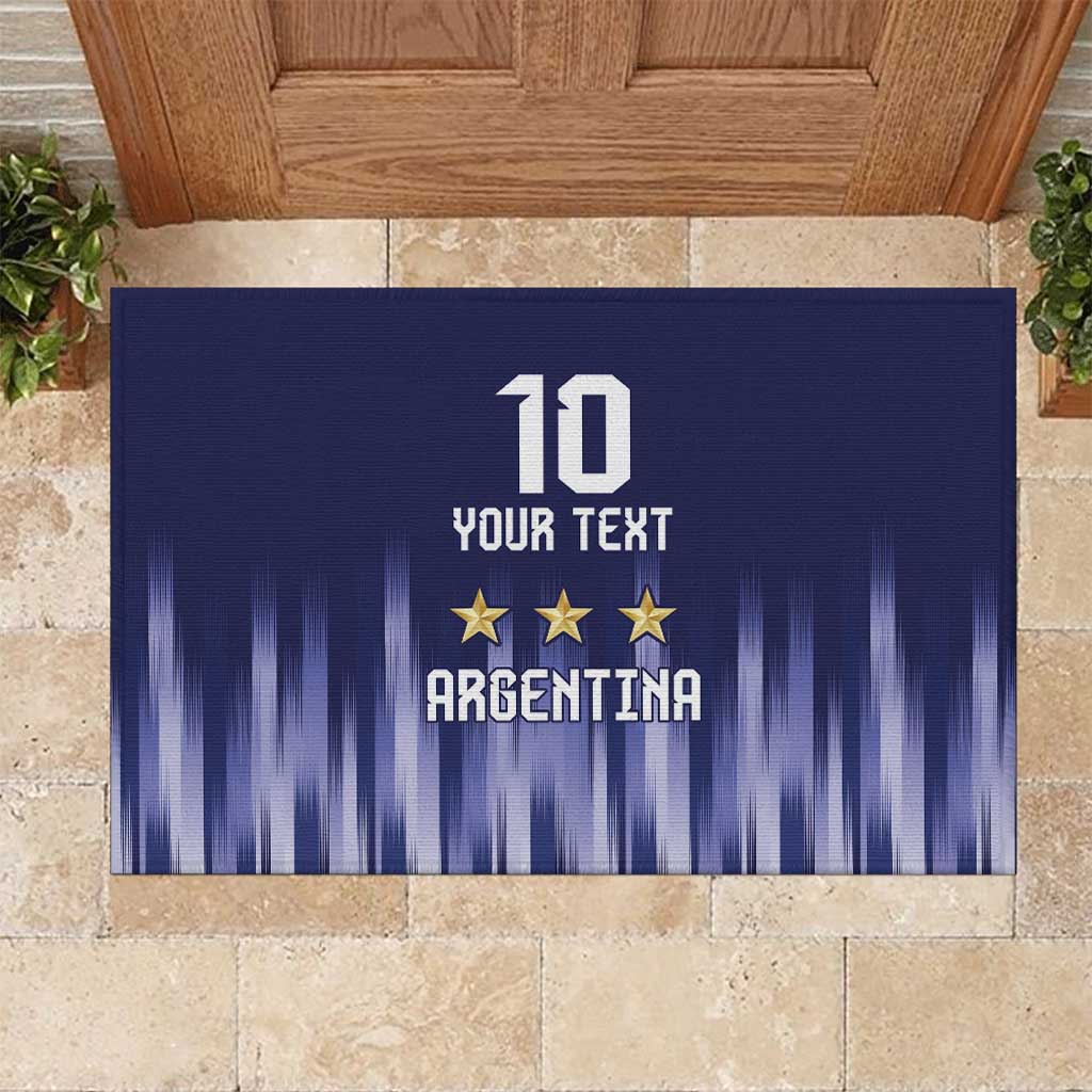 Argentina Football Custom Rubber Doormat Vamos La Albiceleste Vintage