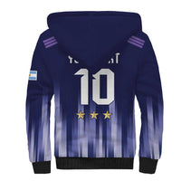 Argentina Football Custom Sherpa Hoodie Vamos La Albiceleste Vintage
