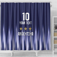 Argentina Football Custom Shower Curtain Vamos La Albiceleste Vintage