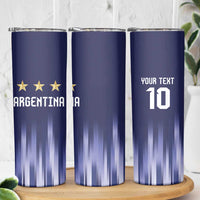 Argentina Football Custom Skinny Tumbler Vamos La Albiceleste Vintage