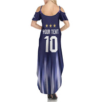 Argentina Football Custom Summer Maxi Dress Vamos La Albiceleste Vintage