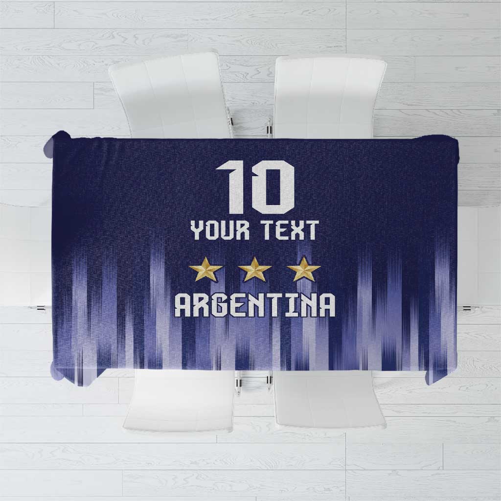 Argentina Football Custom Tablecloth Vamos La Albiceleste Vintage