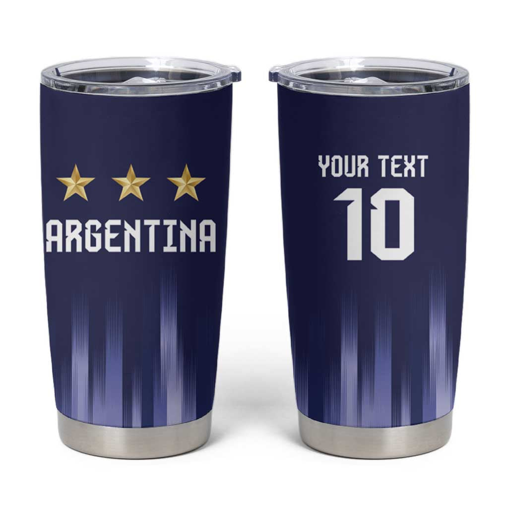 Argentina Football Custom Tumbler Cup Vamos La Albiceleste Vintage