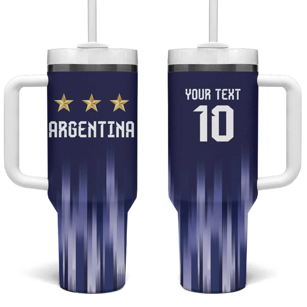 Argentina Football Custom Tumbler With Handle Vamos La Albiceleste Vintage