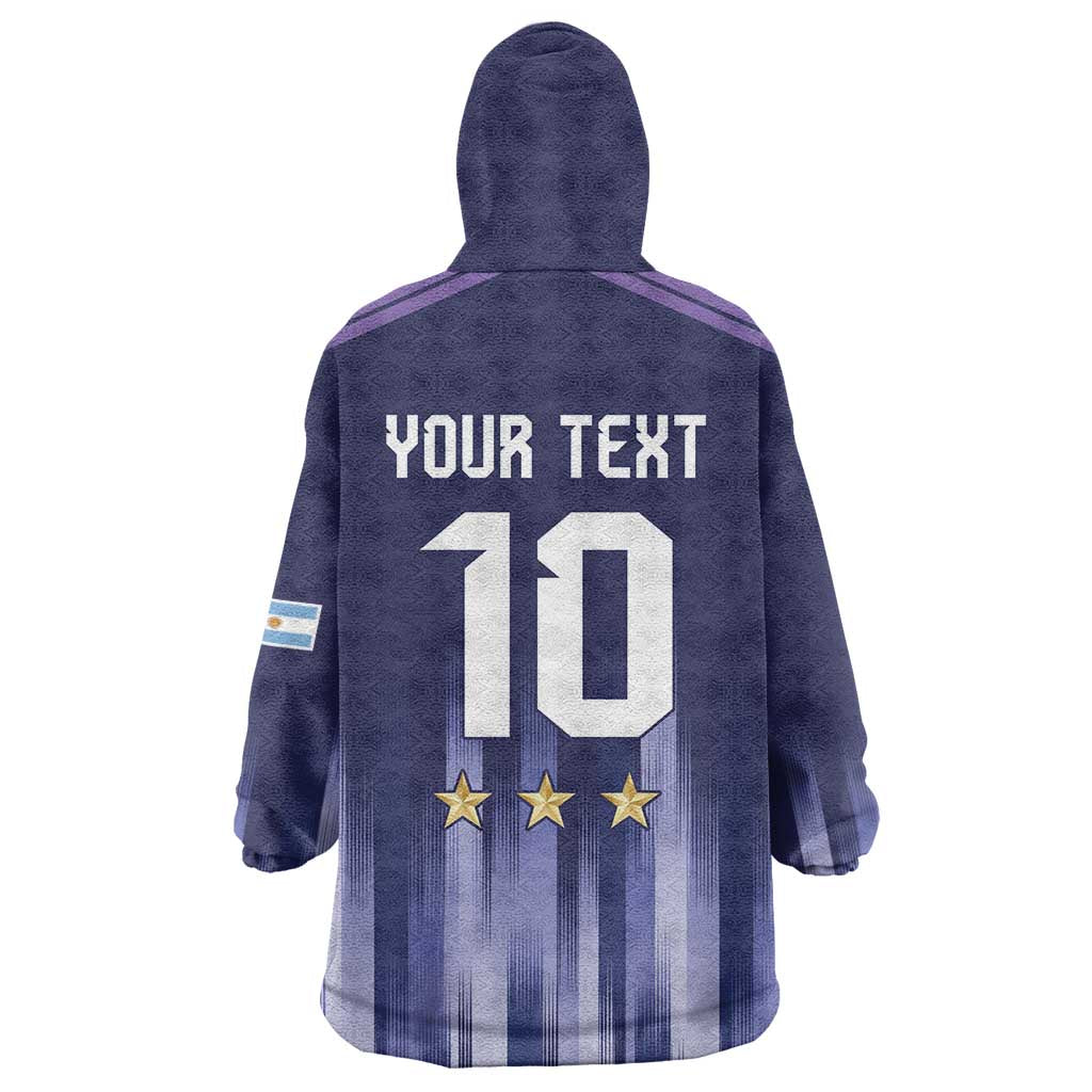Argentina Football Custom Wearable Blanket Hoodie Vamos La Albiceleste Vintage