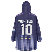 Argentina Football Custom Wearable Blanket Hoodie Vamos La Albiceleste Vintage