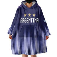 Argentina Football Custom Wearable Blanket Hoodie Vamos La Albiceleste Vintage