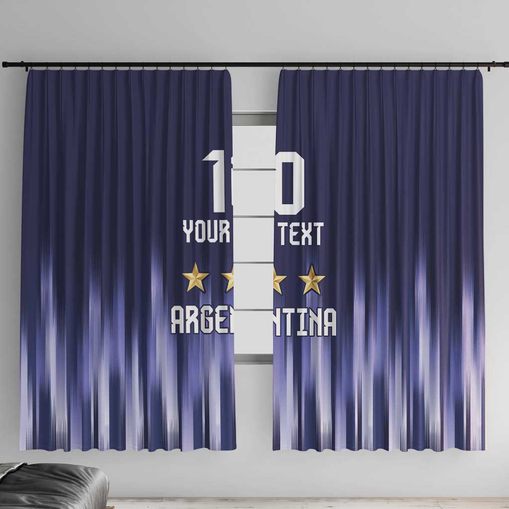 Argentina Football Custom Window Curtain Vamos La Albiceleste Vintage