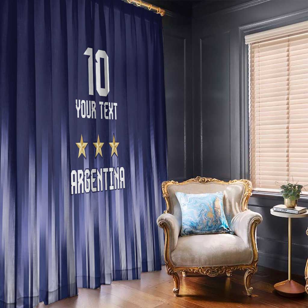 Argentina Football Custom Window Curtain Vamos La Albiceleste Vintage